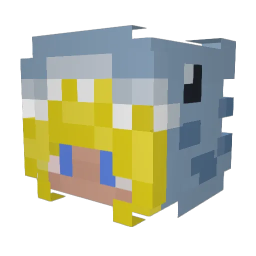 Dragongirl485 Minecraft avatar head, 3D render