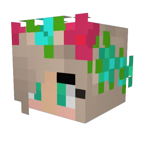 Dragongirl55632 Minecraft avatar head, 3D render