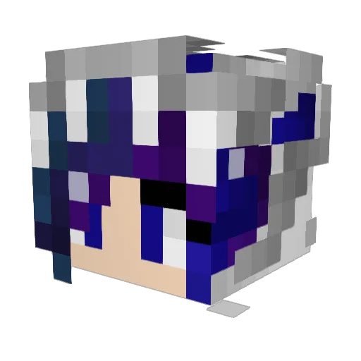DragongirlAmigo Minecraft avatar head, 3D render
