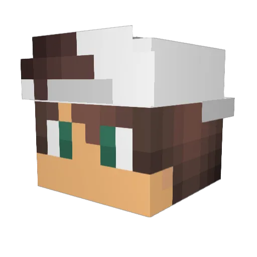 Dragongosts Minecraft avatar head, 3D render