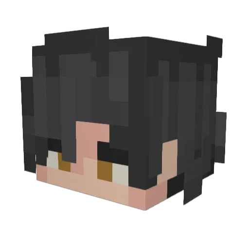 Dragongra Minecraft avatar head, 3D render