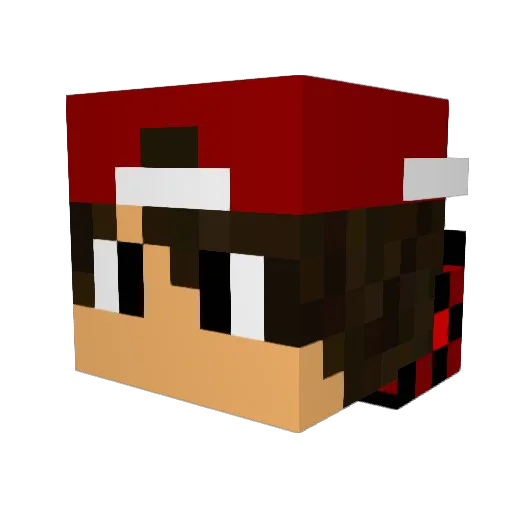 Dragonhost12 Minecraft avatar head, 3D render
