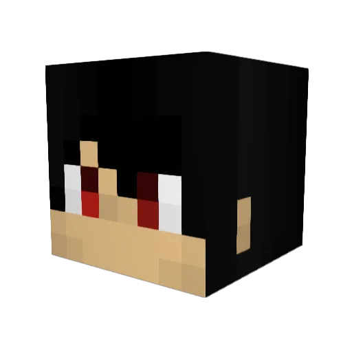 Dragonice888 Minecraft avatar head, 3D render