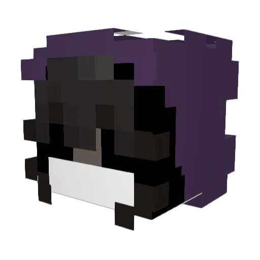 Dragonicobi Minecraft avatar head, 3D render