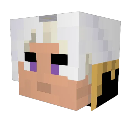 Dragonirian Minecraft avatar head, 3D render