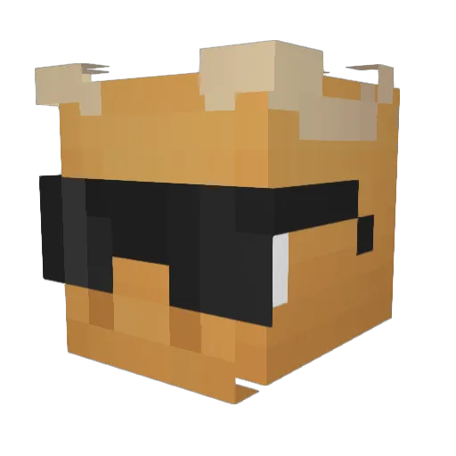 Dragonite Minecraft avatar head, 3D render