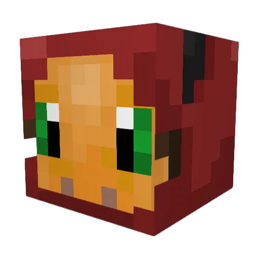 DragoniteBr Minecraft avatar head, 3D render