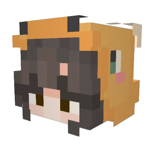 DragoniteNyong Minecraft avatar head, 3D render