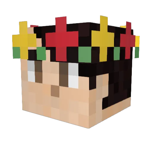 Dragonj23 Minecraft avatar head, 3D render