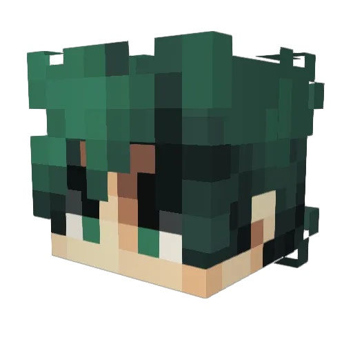 Dragonj55 Minecraft avatar head, 3D render