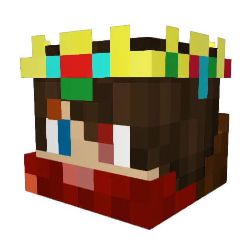 Dragonking41 Minecraft avatar head, 3D render