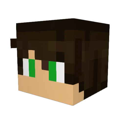 Dragonking743 Minecraft avatar head, 3D render