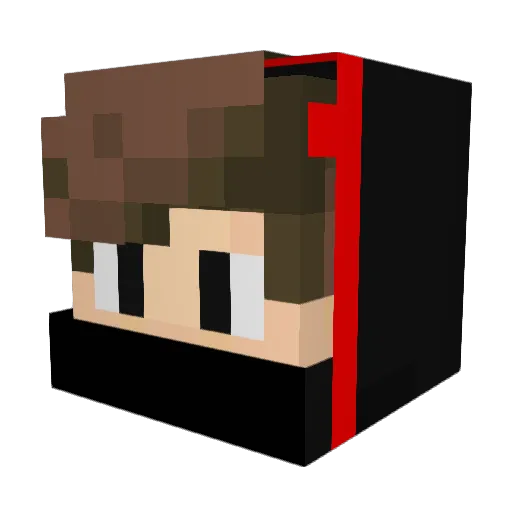 Dragonkingnico Minecraft avatar head, 3D render