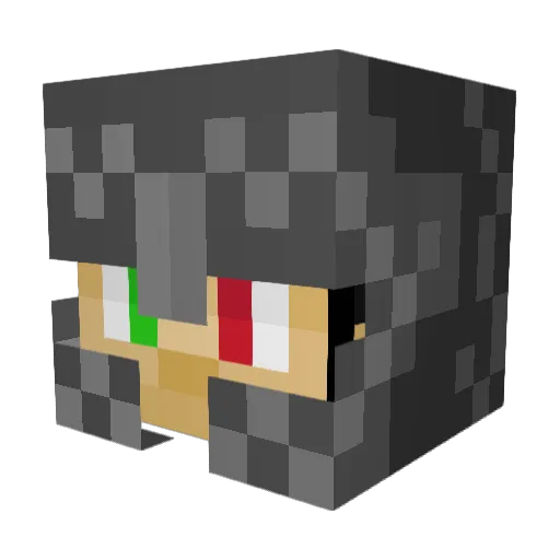 Dragonknight1429 Minecraft avatar head, 3D render