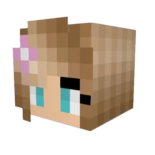 Dragonlady34 Minecraft avatar head, 3D render