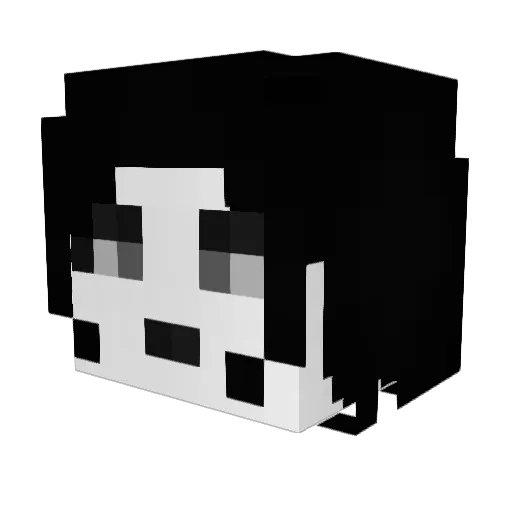Dragonlily17 Minecraft avatar head, 3D render
