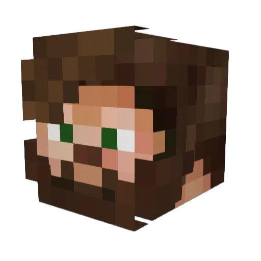 Dragonlord09205 Minecraft avatar head, 3D render