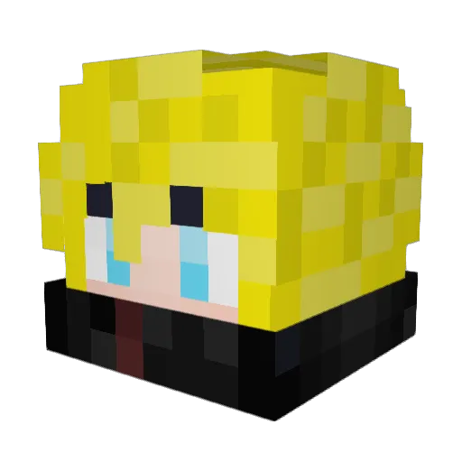 Dragonmaster224 Minecraft avatar head, 3D render