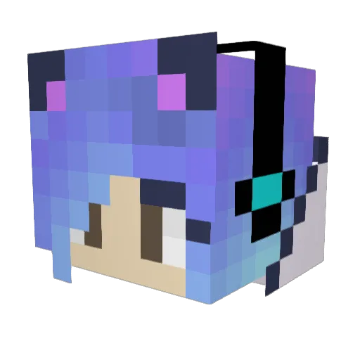 Dragonminer12 Minecraft avatar head, 3D render