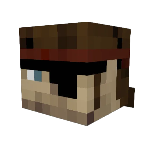 Dragonnoirrr Minecraft avatar head, 3D render