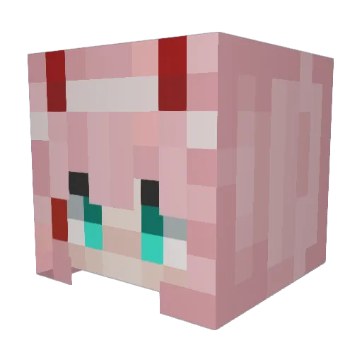 Dragonolgy Minecraft avatar head, 3D render
