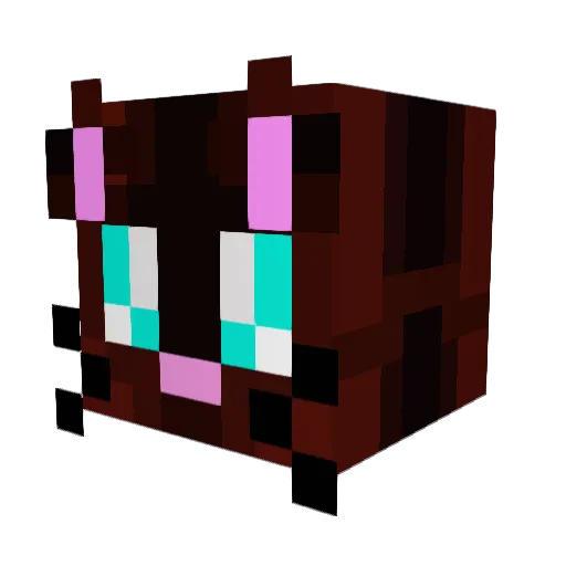 Dragonon Minecraft avatar head, 3D render