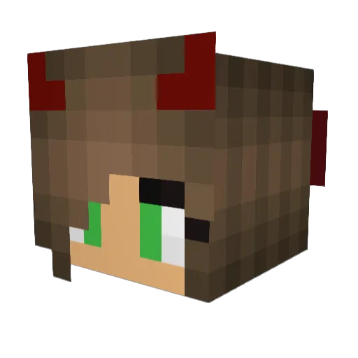 Dragonpanzer Minecraft avatar head, 3D render