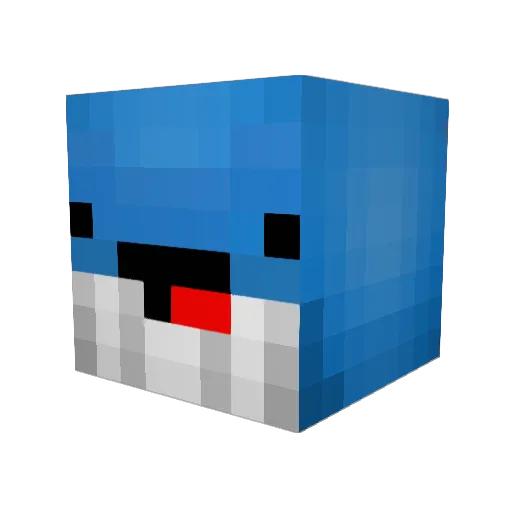 Dragonpowa Minecraft avatar head, 3D render