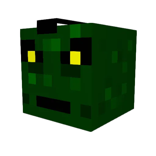 Dragonrook Minecraft avatar head, 3D render
