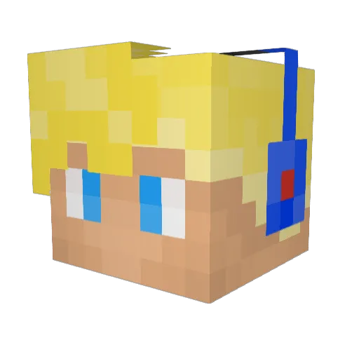 DragonsYT Minecraft avatar head, 3D render
