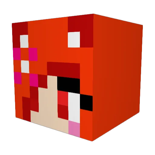 Dragonscouts Minecraft avatar head, 3D render