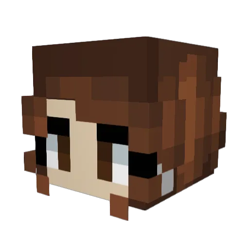 Dragonseeker Minecraft avatar head, 3D render