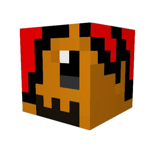 DragonshyMach20 Minecraft avatar head, 3D render