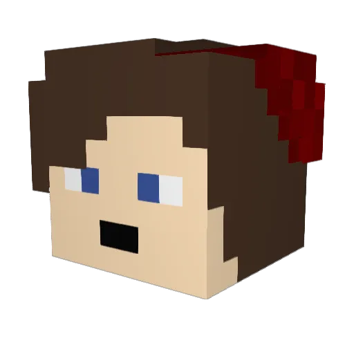 Dragonthe4th Minecraft avatar head, 3D render