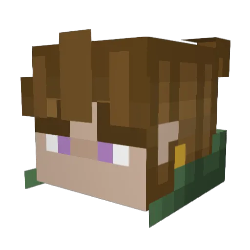 Dragonthing08 Minecraft avatar head, 3D render
