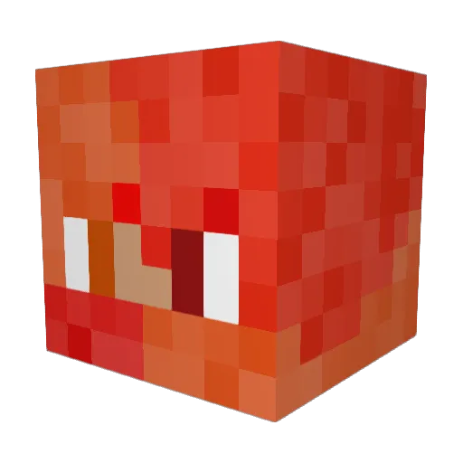 Dragonty Minecraft avatar head, 3D render