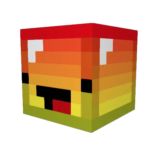 Dragonwannabe Minecraft avatar head, 3D render
