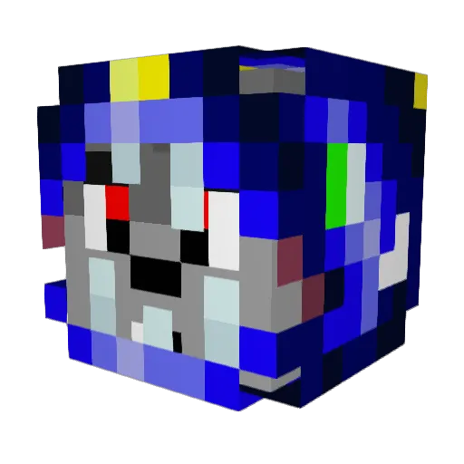 Dragonwolf6000 Minecraft avatar head, 3D render