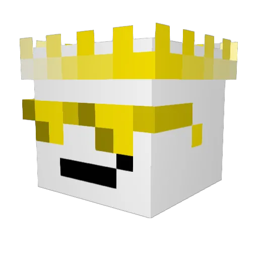 DragonxKrake Minecraft avatar head, 3D render