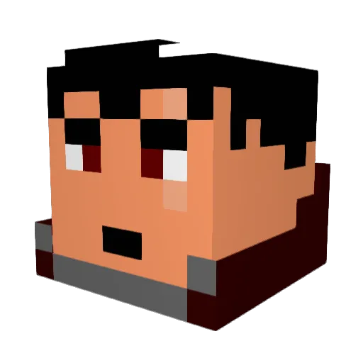 Dragonyss Minecraft avatar head, 3D render