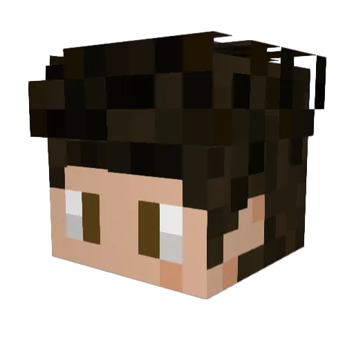 Dragonzky Minecraft avatar head, 3D render