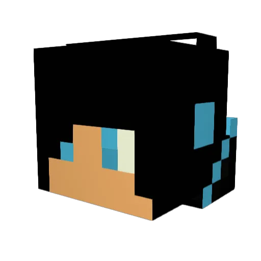 Dragonzy10 Minecraft avatar head, 3D render