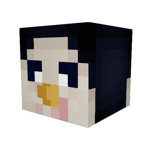 Dragonzzs Minecraft avatar head, 3D render