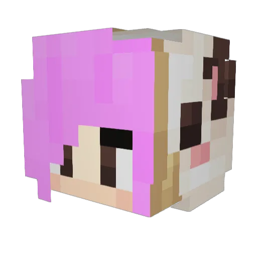 Dragori Minecraft avatar head, 3D render