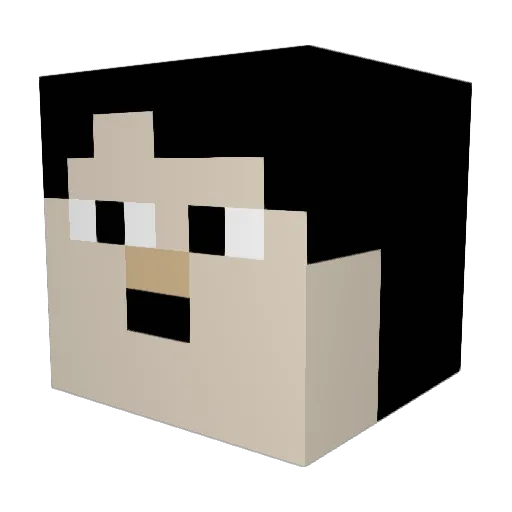 Dragorn_ Minecraft avatar head, 3D render