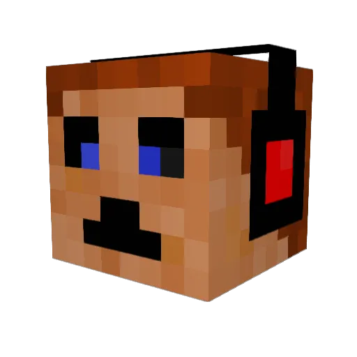 Dragotk Minecraft avatar head, 3D render