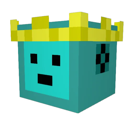 Dragout Minecraft avatar head, 3D render