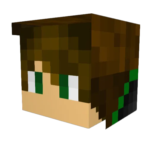 DragovMiner Minecraft avatar head, 3D render
