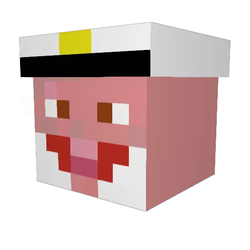 Dragrats Minecraft avatar head, 3D render