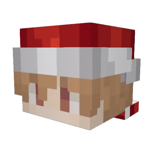 Dragssy Minecraft avatar head, 3D render